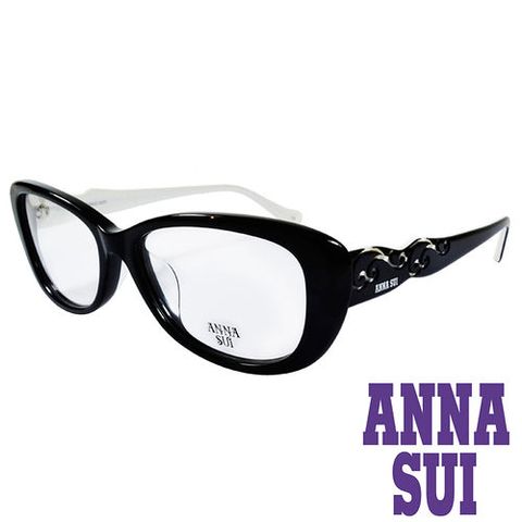 Anna Sui 安娜蘇 【南紡購物中心】 印象圖騰造型眼鏡(黑)AS635-001