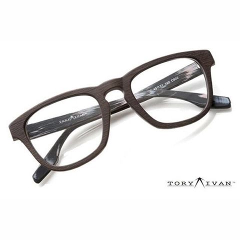 【南紡購物中心】 [ ToryIvan ] X06 板材 木紋 木頭 木框 日系潮人配備 粗框復古眼鏡 咖啡色 手作 Style