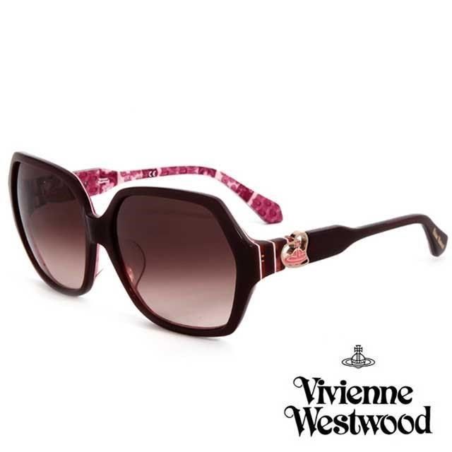 Vivienne Westwood 薇薇安魏斯伍德 【南紡購物中心】  英倫龐克太陽眼鏡(酒紅) VW78802 