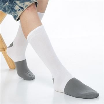 【南紡購物中心】 【KEROPPA】可諾帕竹炭高筒休閒男襪x2雙C90005-白色