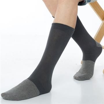 【南紡購物中心】 【KEROPPA】可諾帕竹炭高筒休閒男襪x2雙C90005-深灰