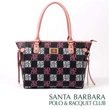 SANTA BARBARA POLO & RACQUET CLUB 聖大保羅 【南紡購物中心】 限時3.8折-粉紅俏佳人束帶托特包(大)