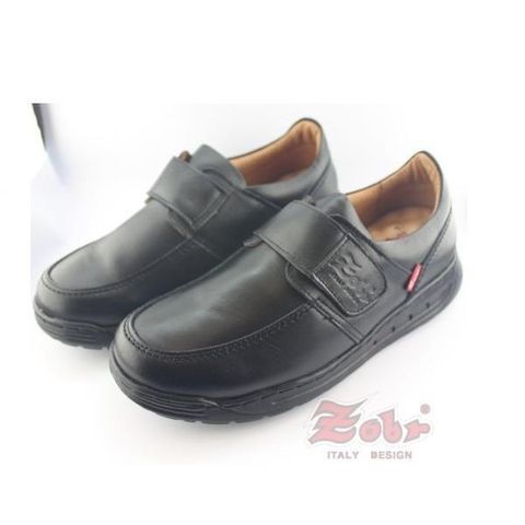 【南紡購物中心】 ZOBR路豹 紳士真皮雙彈力氣墊休閒鞋黑款 U263A