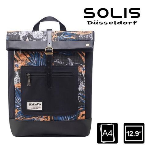 【南紡購物中心】 SOLIS【反光骷髏系列】拼接方型後背包