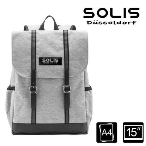 【南紡購物中心】 SOLIS【德克薩斯系列】Lassig 雙磁釦方型後背包