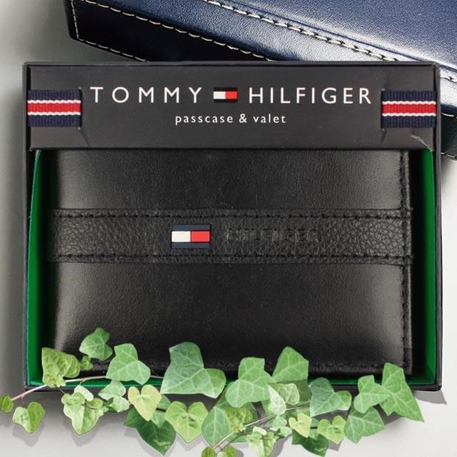 Tommy Hilfiger 男皮夾 牛皮夾 中標設計 獨立卡夾 大鈔夾 品牌盒裝 黑色