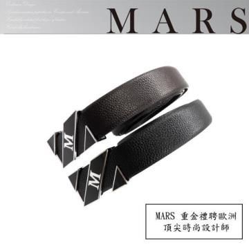 戰神MARS 【南紡購物中心】 義大利MARS 真皮革男性皮帶/義大利專利壓紋 E-SM