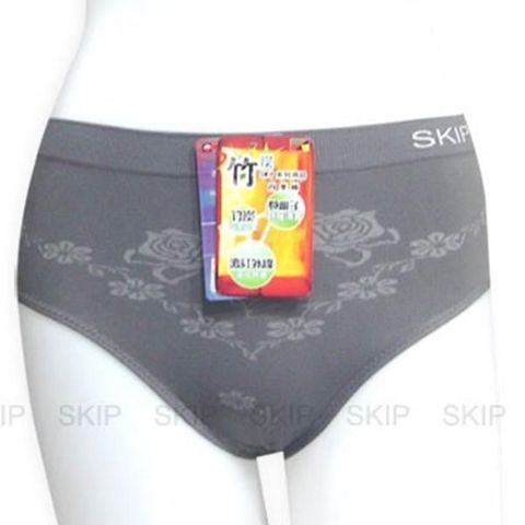 SKIP 四季織 【南紡購物中心】 精品--90%竹炭女三角中腰內褲(6入組) 