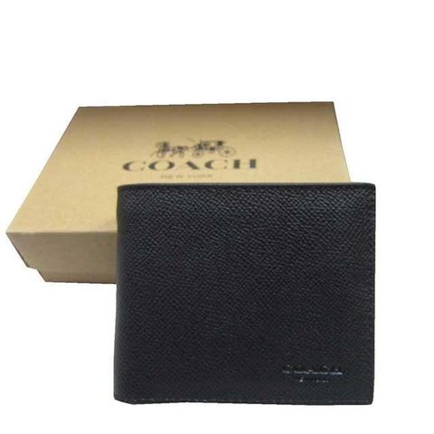 ~雪黛屋~COACH 短夾國際正版保證進口防水防刮皮革標準尺寸活動型證件夾