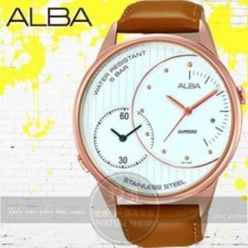 ALBA 雅柏 【南紡購物中心】 劉以豪代言PRESTIGE系列兩地時間商務中性腕錶DM03-X002J/AZ9014X1公司貨