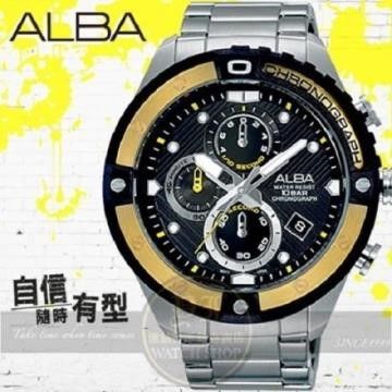 ALBA 雅柏 【南紡購物中心】  劉以豪代言ACTIVE競速型男計時潮流腕錶VD57-X071Y/AM3324X1公司貨