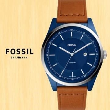 FOSSIL 【南紡購物中心】 美國品牌MATHIS簡約紳士真皮腕錶FS5422公司貨/禮物&nbsp;