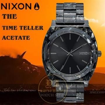 NIXON 【南紡購物中心】 實體店TIME TELLER ACETATE潮流腕錶A327-2185公司貨/大理石紋/極限運動/禮物