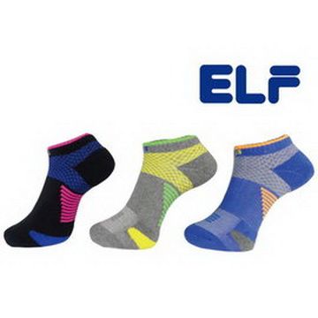 ELF 【南紡購物中心】 棉質足弓加壓慢跑踝襪 (5719)