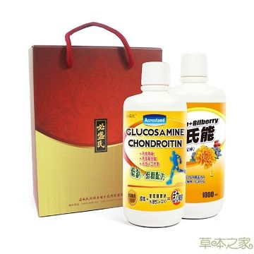 草本之家 真固立葡萄糖胺液+晶氏能葉黃素液1000ml各1瓶