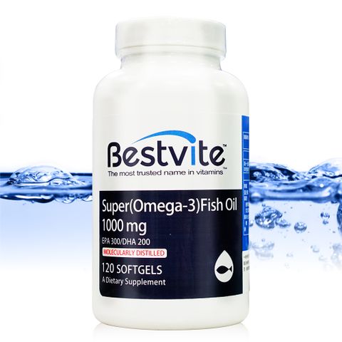 【BestVite必賜力】超級OMEGA-3魚油1000mg膠囊1瓶 (120顆)