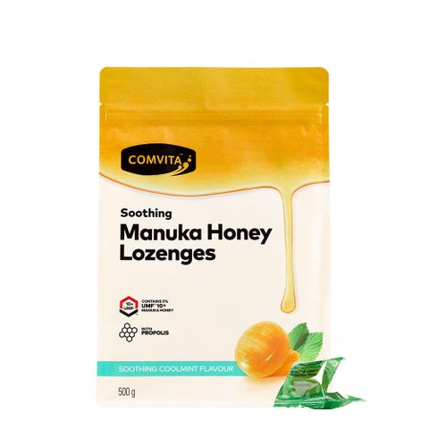 【紐西蘭 Comvita康維他】蜂膠麥蘆卡蜂蜜潤喉糖(薄荷味）500g