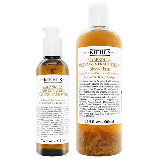 KIEHL'S 契爾氏 Kiehls 金盞花植物精華潔面泡泡凝露230ml+金盞花植物精華化妝水 500ml