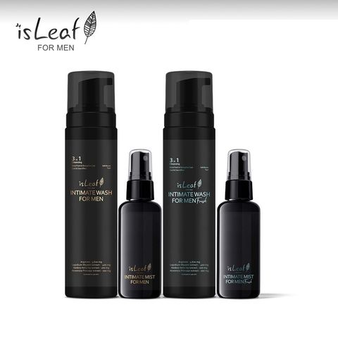 isLeaf 4入超值組  韓國   男性私密激淨慕絲200ml*2 + 男性私密醒肌抑菌噴霧60ml*2