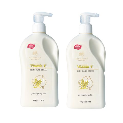 【澳洲G&M】維他命E羊毛脂皮膚滋養霜(家庭號) 500g/瓶-2入組