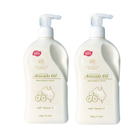 【澳洲G&M】酪梨油滋潤保濕霜含維他命E(家庭號) 500g/瓶 -2入組