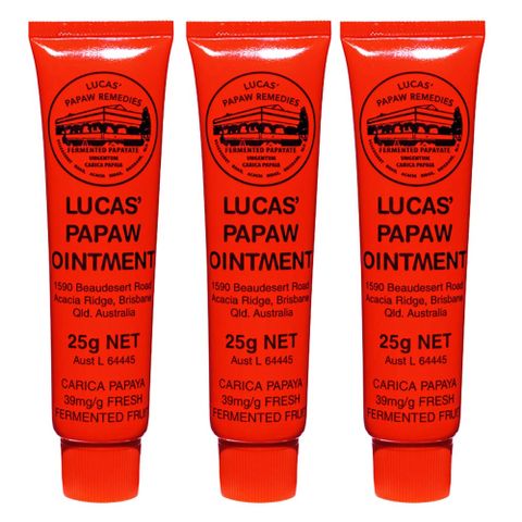 澳洲【Lucas papaw ointment】木瓜霜 護唇膏/護手霜/萬用霜 25gx3入