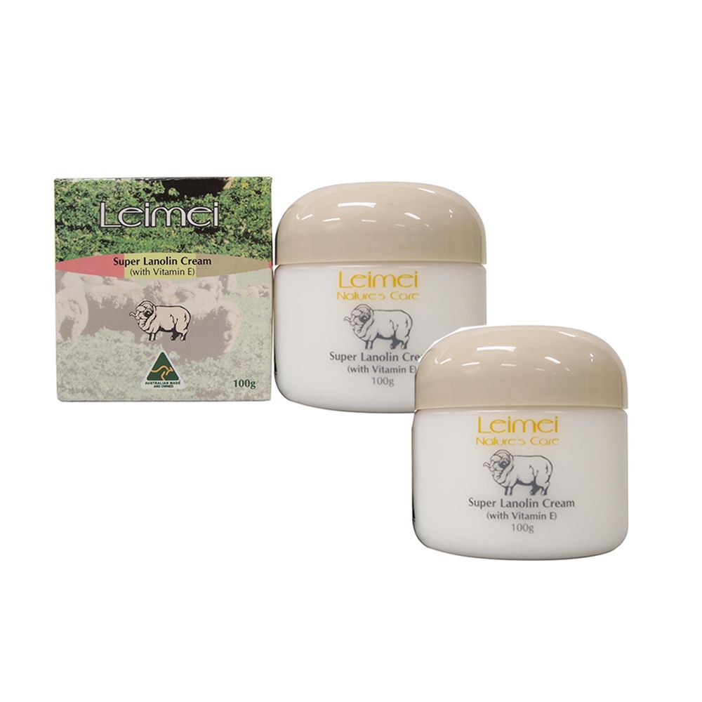  【澳洲Natures Care】Leimei 超滋潤綿羊霜含維他命E (2 入組, 100g/罐)