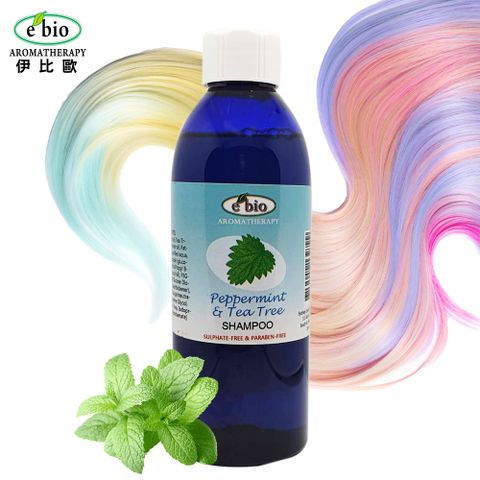ebio薄荷&茶樹精油洗髮精200ml  頭皮屑適用