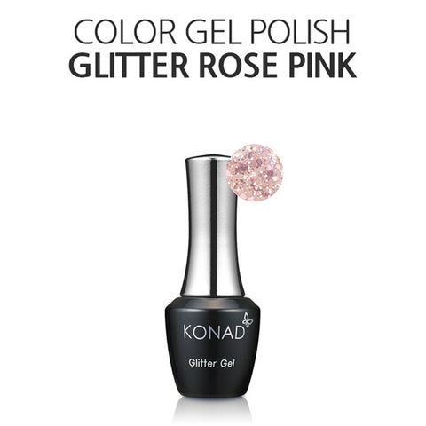 Konad 可卸式彩色凝膠-076 Glitter Rose Pink