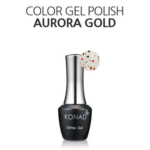 KONAD可卸式彩色凝膠-090 Glitter Aurora Gold