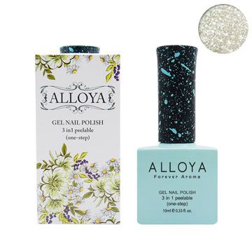 ALLOYA 愛若雅 【英國】無敵閃亮銀 V032 一步光療指甲油膠 30秒快乾 輕鬆卸甲 可直接摳除