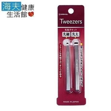 GB 綠鐘 【南紡購物中心】 【海夫健康生活館】日本 SE 細寬口毛拔二支組 雙包裝(SE-011)