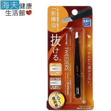 GB 綠鐘 【南紡購物中心】 【海夫健康生活館】日本 Amazing 專利設計達人級 斜口毛拔(黑色 GT-222)