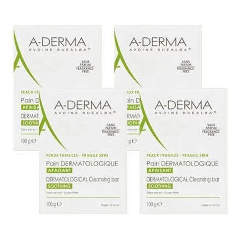 A-DERMA 艾芙美 【南紡購物中心】 Aderma 燕麥非皂性潔膚皂 100g 4入組