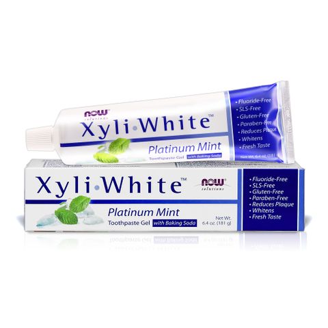 【NOW】白金薄荷牙膏XyliWhite™ Platinum Mint Toothpaste Gel with Baking Soda(6.4OZ)