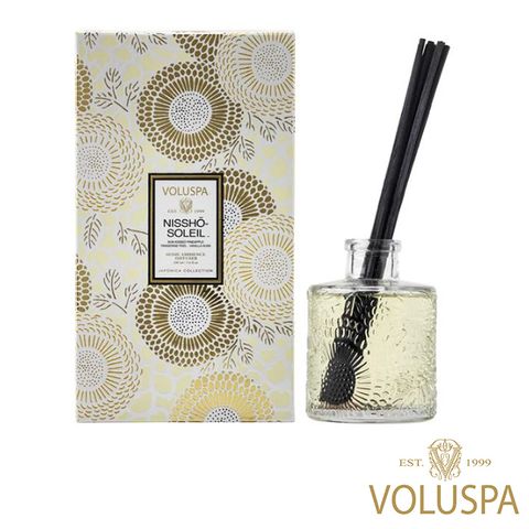 Voluspa 美國  日式庭園系列 Nissho Soleil 日光和煦 浮雕玻璃罐室內擴香(100ML)