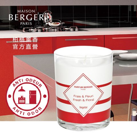 MAISON BERGER 柏格薰香 180g廚房淨味羅勒薰衣草香氛蠟燭   法國 原裝進口 室內天然植物香熏蠟燭