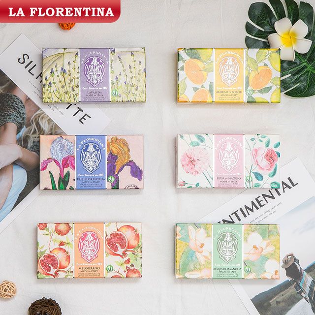  【LA FLORENTINA】義大利LF手工香氛皂2入禮盒組115gx2入-6款任選