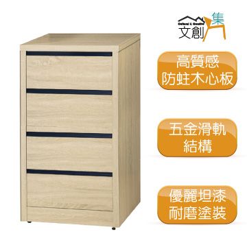 [文創集]迪歐   時尚2尺木紋四斗櫃/收納櫃(四色可選)