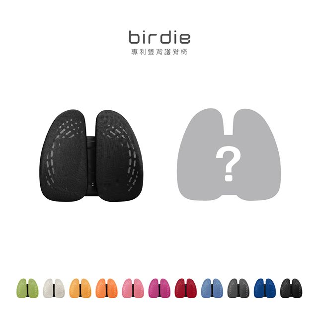 Birdie 柏蒂家居 -德國專利雙背護脊墊/辦公坐椅護腰墊/汽車靠墊(多色可選-兩入組合)