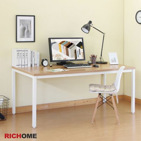 【RICHOME】克拉克180CM80CM工作桌/電腦桌/辦公桌/會議桌/長桌/書桌/餐桌 (2色)