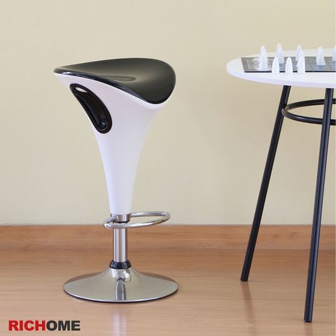 【RICHOME】流線型時尚吧台椅/高腳椅/休閒椅/餐椅 (2色)