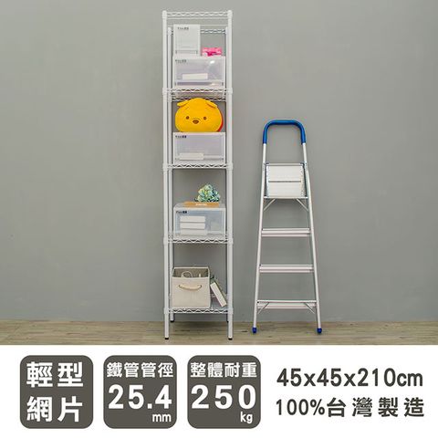 dayneeds 日需百備 輕型 45x45x210cm 五層烤漆波浪收納鐵架