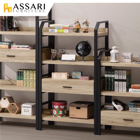 ASSARI -佐久間日式2x5尺中抽層架(寬60x深40x高142cm)