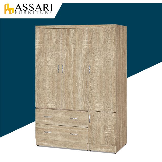 ASSARI -安迪4x6尺拉門衣櫃(寬121x深60x高180cm)