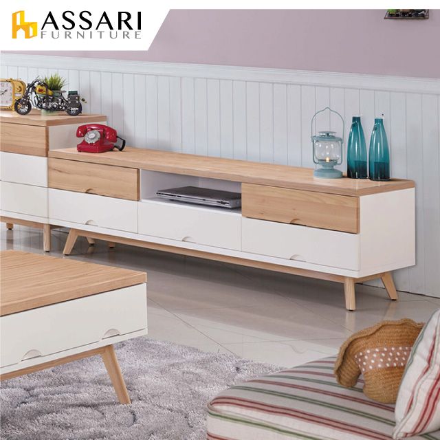 ASSARI -伊森6尺電視櫃(寬182x深46x高52cm)