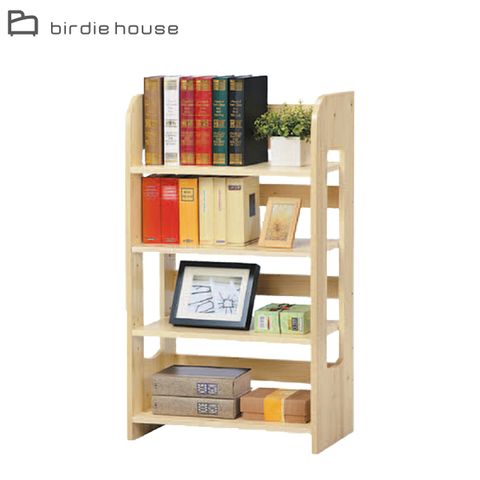 Birdie-米洛2.1尺松木實木四層書架/收納置物架/展示架
