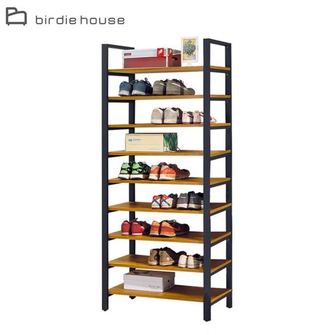 Birdie-德森工業風2.7尺工業風高鞋架/展示置物架