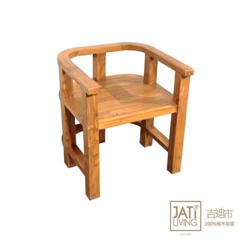 【吉迪市柚木家具】原木時尚造型休閒椅 餐椅 復古 簡約 鄉村 實木質感 ETCH001