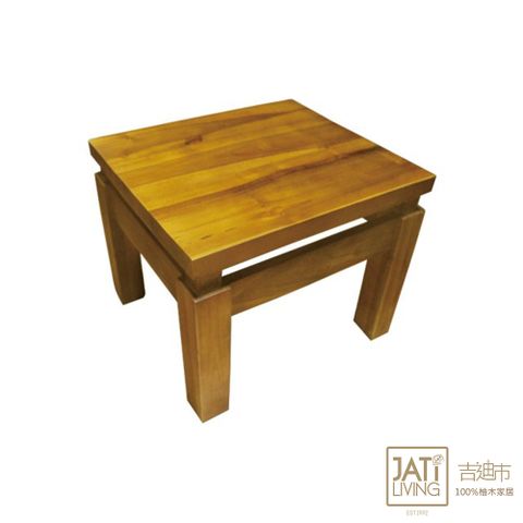 【吉迪市柚木家具】全柚木簡約造型小方板凳/椅凳 KLH-02A